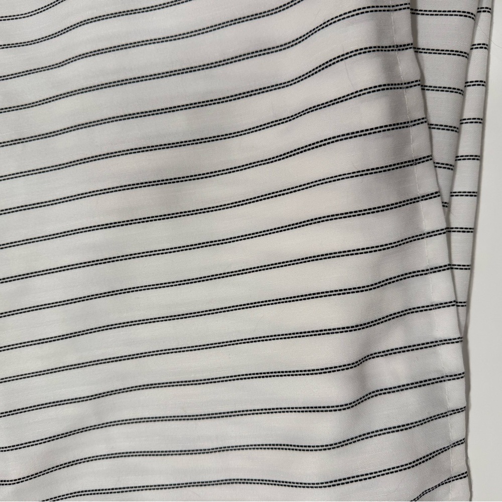Striped White and Black shower curtain